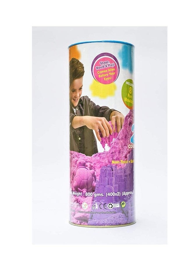 EKTA Active Sand Canister Playset for Kids 3+ Years/Sand Crafting Kit, Multicolor,Sand - Image 2